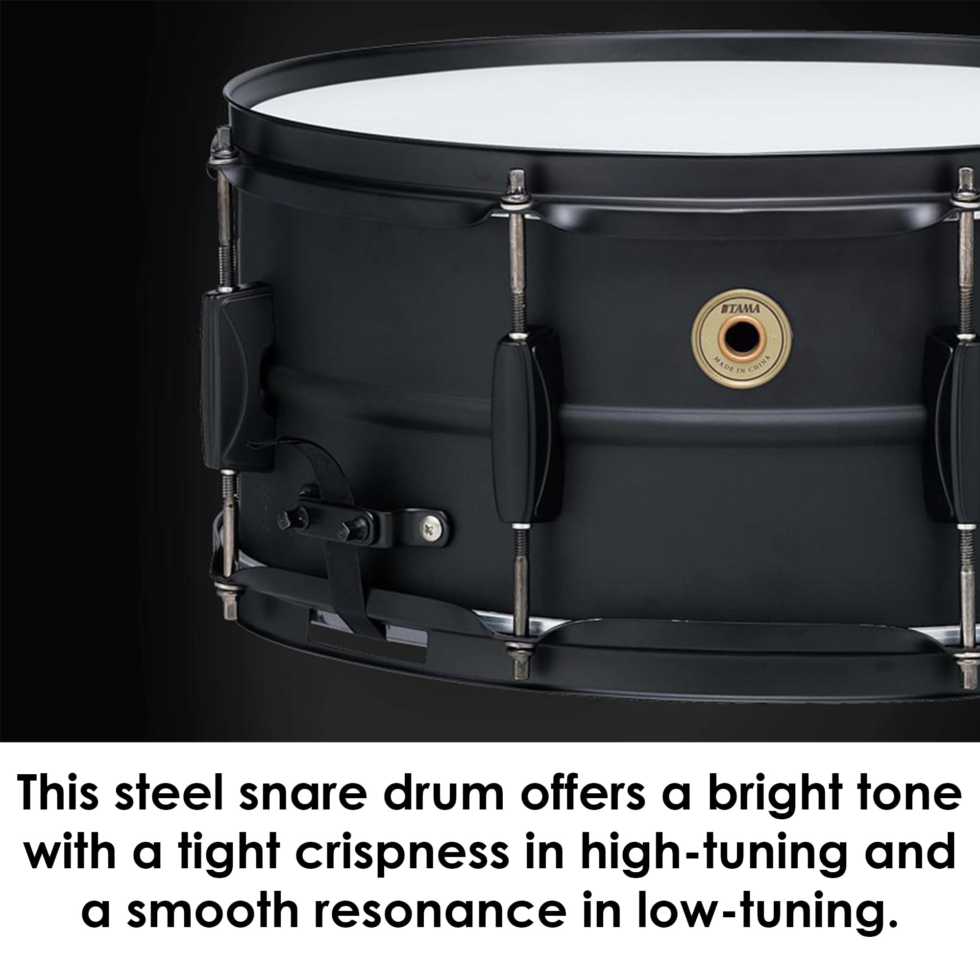 Amazon.com: Tama Steel Snare Drum - 6.5 Inches X 14 Inches - Black